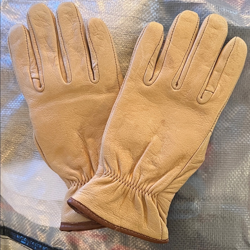 Men’s Vintage Goat Skin Tan Lined Work Gloves in Size 8 BRAND NEW!!